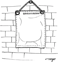 The wall bag, a Ving Tsun training device used for striking and hand conditioning.